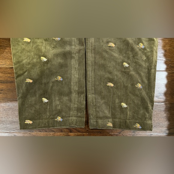 Polo Ralph Lauren Mens Corduroy Pants 40/30 Brown Fly Fishing embroidery - Picture 6 of 8